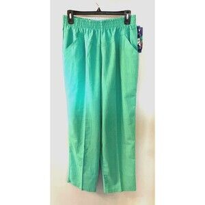 Vintage Cape Cod Sportswear Womens Petite Pull On Pants Size 16P Green NWT